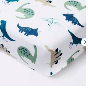Cotton Fitted Crib Sheet Dinos Cool - Cloud Island